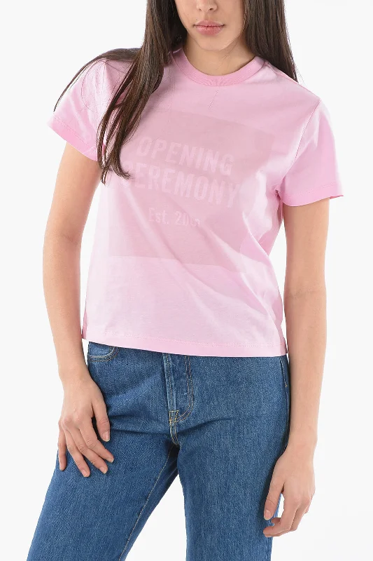 Opening Ceremony Cotton BOX LOGO Crop T-Shirt M Standard size-- Elegant Classic Vintage