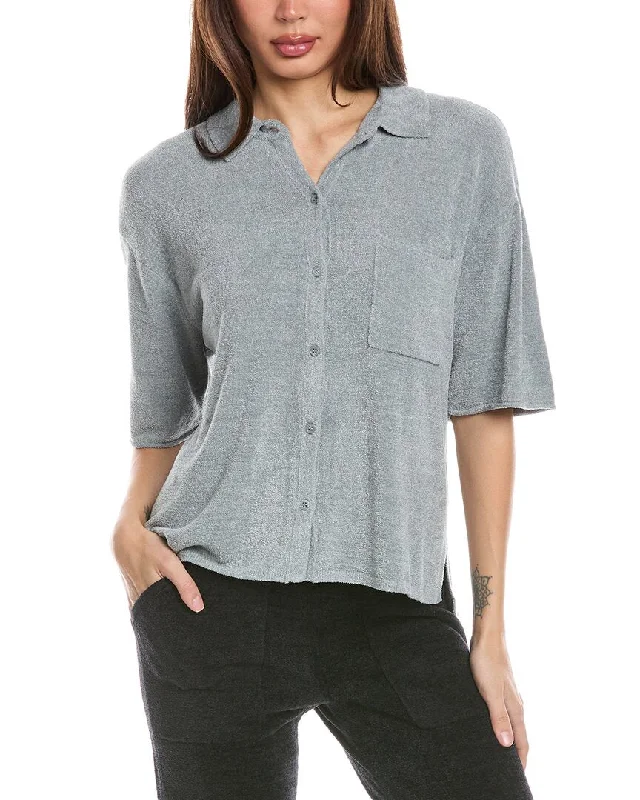 Barefoot Dreams Cozychic Ultra Lite Cropped Shirt-- Rayon Fabric Velvet Fabric Corduroy Fabric Barefoot Dreams Cozychic Ultra Lite Cropped Shirt-- Rayon Fabric Velvet Fabric Corduroy Fabric