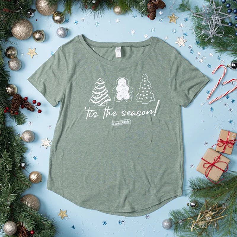Little Debbie® Tis The Season T-Shirt Women's-- Fleece Fabric Down Fabric Feather Fabric Little Debbie® Tis The Season T-Shirt Women's-- Fleece Fabric Down Fabric Feather Fabric