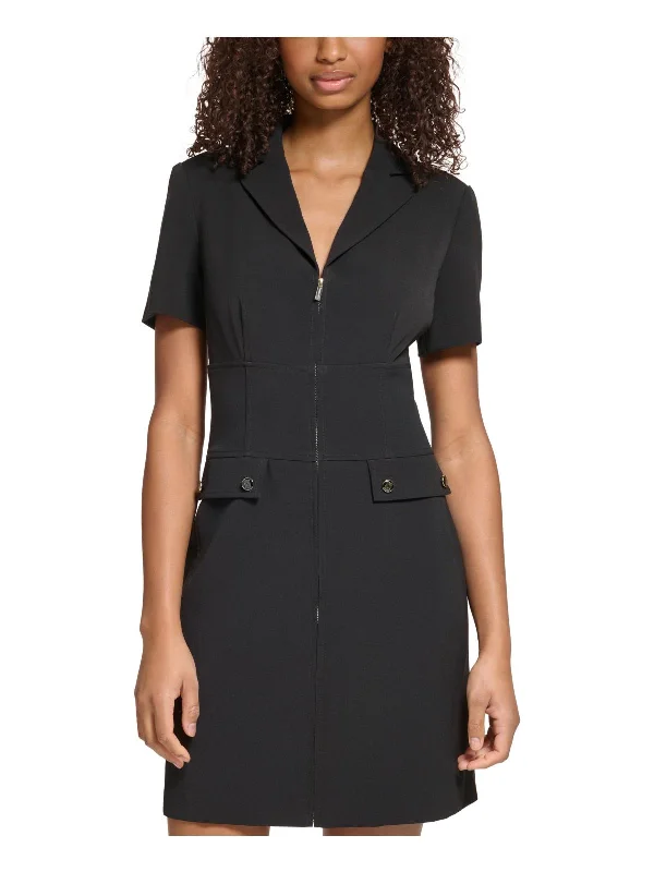 Womens Crepe Sheath Dress Tunics Gym athletic