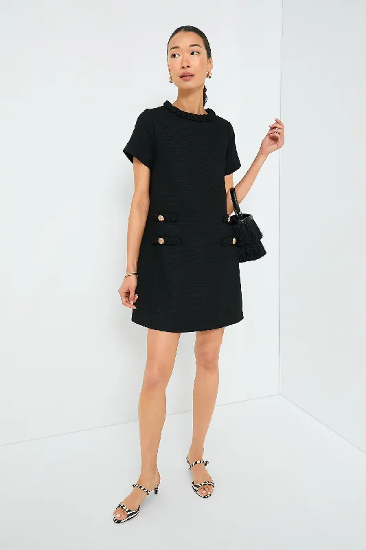 Black Tweed Jackie Dress Tunics Evening elegant
