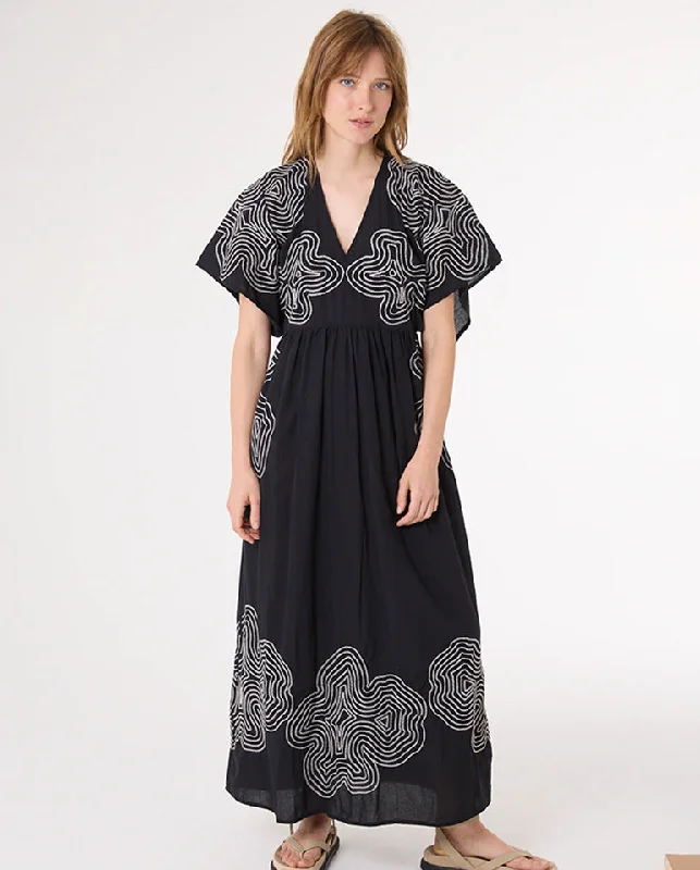 Alba Embroidered Dress BLACK Tunics Recommended stylist