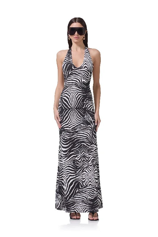 Rue Maxi Dress - Zebra Swirl Tunics Timeless classic