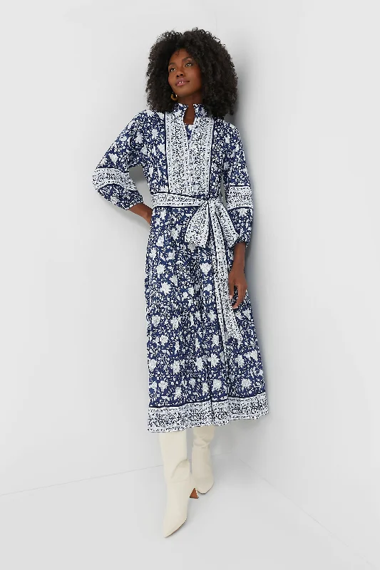 Exclusive Navy Flounce Dress Tunics Business professional