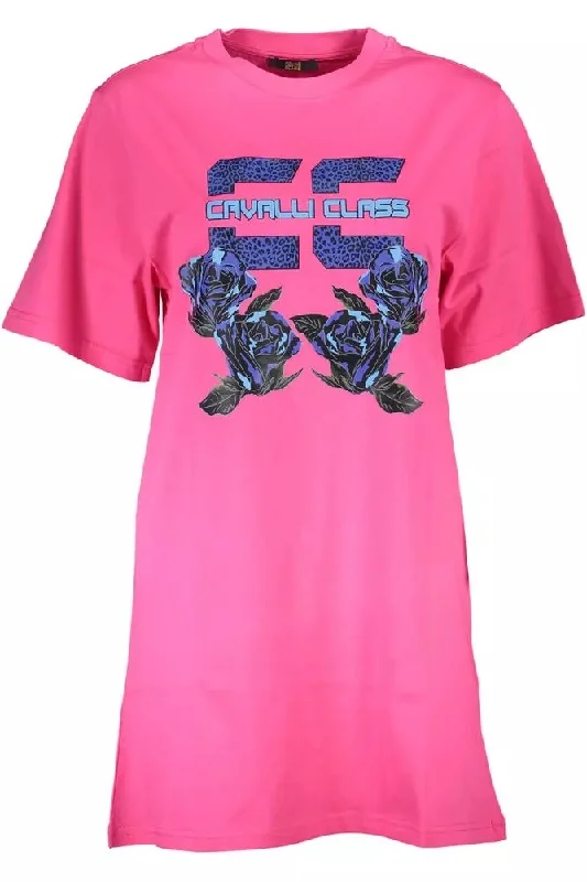 Cavalli Class Elegant  Cotton Dress with Chic Women's Print Tunics Stylish elegant