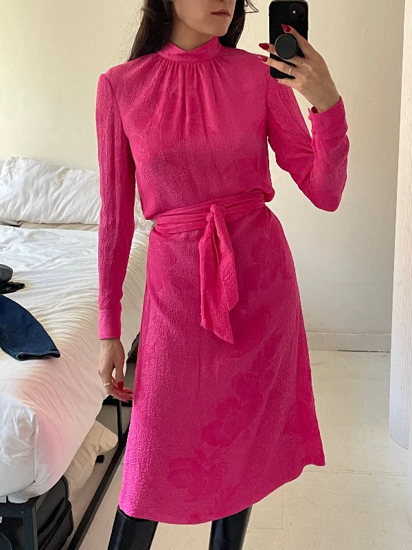 Hot Pink Midi Dress Tunics Versatile all-occasion