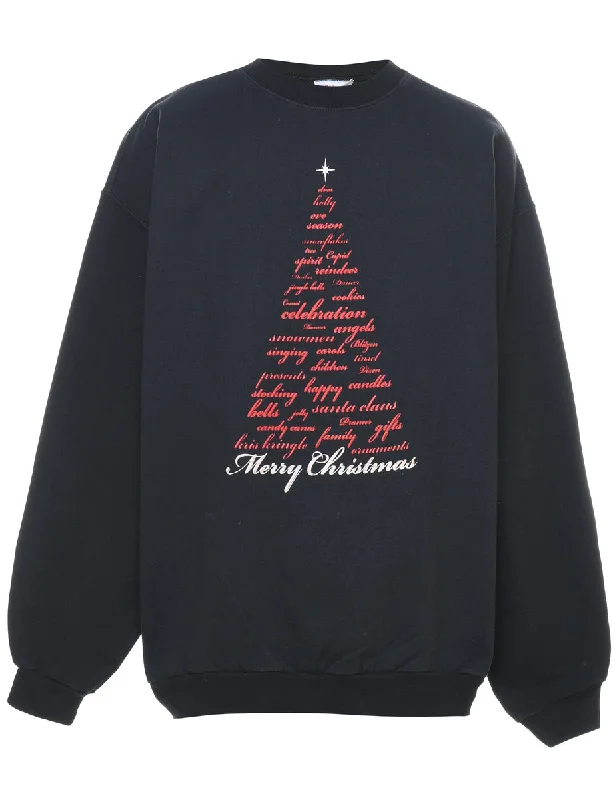 Festive Season Christmas Sweatshirt - L Hoodie with Velcro Closure Adjustable Secure Festive Season Christmas Sweatshirt - L Hoodie with Velcro Closure Adjustable Secure