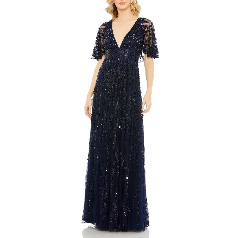 Womens Embellished lllusion Evening Dress Tunics Cozy comfortable