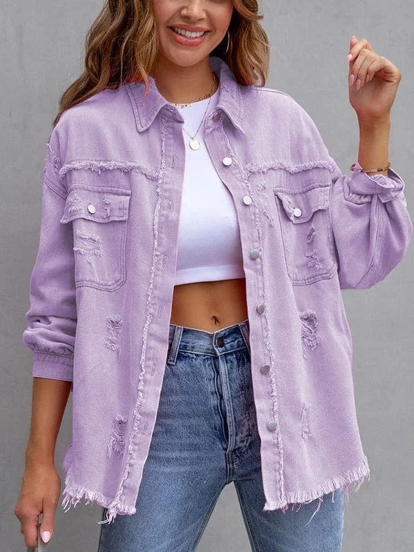 Button-Up Distressed Denim Shirt Jacket Corduroy Jacket Velvet Jacket Brocade Jacket Button-Up Distressed Denim Shirt Jacket Corduroy Jacket Velvet Jacket Brocade Jacket