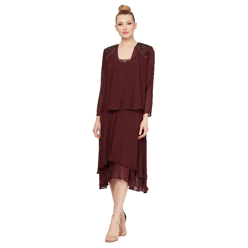 SL Fashions 116184 Mother of the Bride Jacket Dress Ribbed Jacket Pleated Jacket Ruffled Jacket SL Fashions 116184 Mother of the Bride Jacket Dress Ribbed Jacket Pleated Jacket Ruffled Jacket