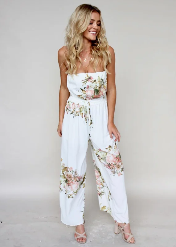Luminous Love Strapless Pantsuit - Lillies Comfortable Jogger Trousers