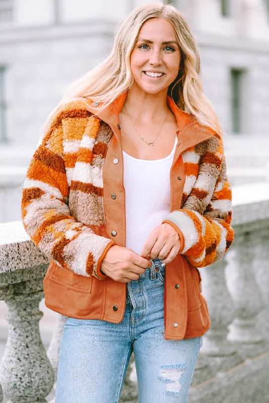 Brown Quilted Patch Pockets Aztec Furry Jacket Tiered Jacket Buttoned Jacket Zippered Jacket Brown Quilted Patch Pockets Aztec Furry Jacket Tiered Jacket Buttoned Jacket Zippered Jacket