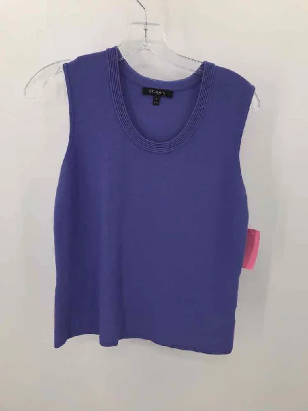 Pre-Owned St John Purple Size XS Knit Tank Top relaxed fit tank