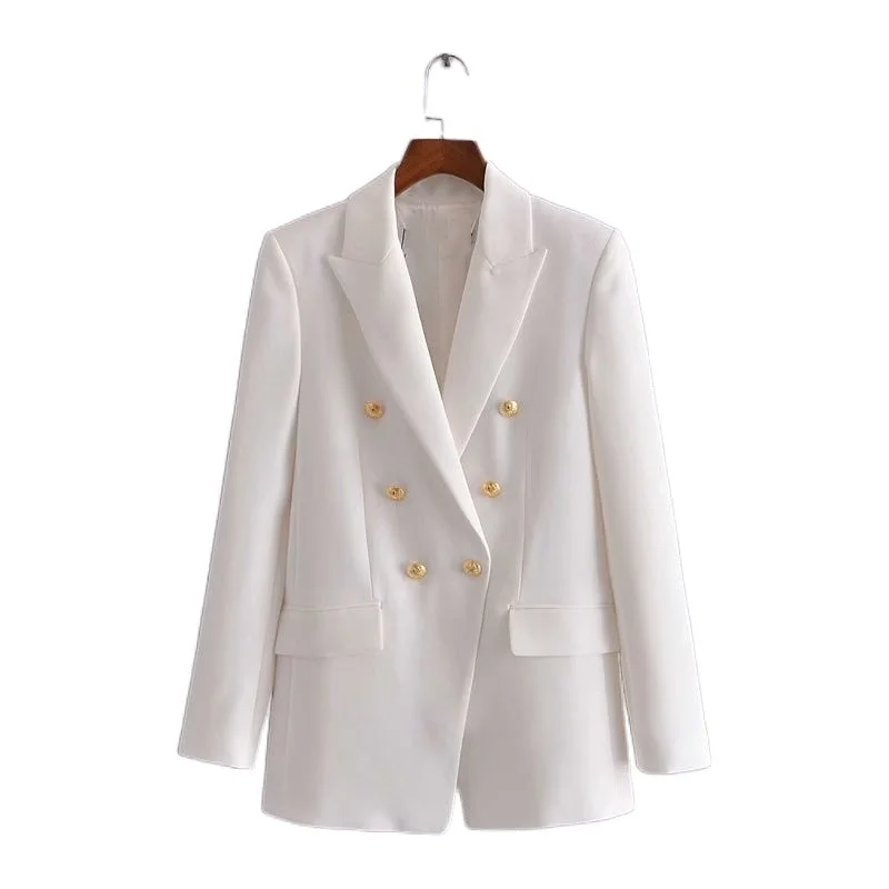 DOUJILI 2022 Women White Suit Coat Trendy Style Two Row Button Loose Ladies Office Casual Blazer Jacket Spring And Autumn Herringbone Jacket Houndstooth Jacket Plaid Jacket DOUJILI 2022 Women White Suit Coat Trendy Style Two Row Button Loose Ladies Office Casual Blazer Jacket Spring And Autumn Herringbone Jacket Houndstooth Jacket Plaid Jacket
