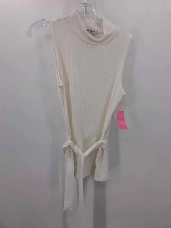 Pre-Owned WHBM White Size XS Tank Top cropped tank top