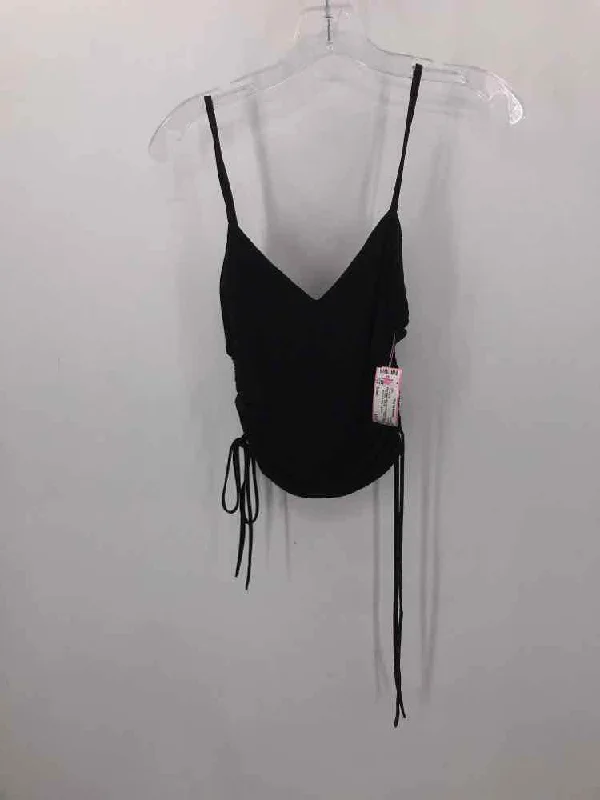 Pre-Owned Zara Black Size Small Cropped Tank Top navy tank top