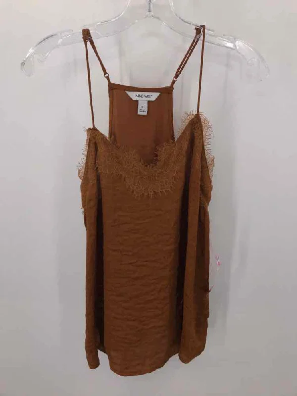 Pre-Owned Nine West Brown Size Medium Tank Top cropped tank top