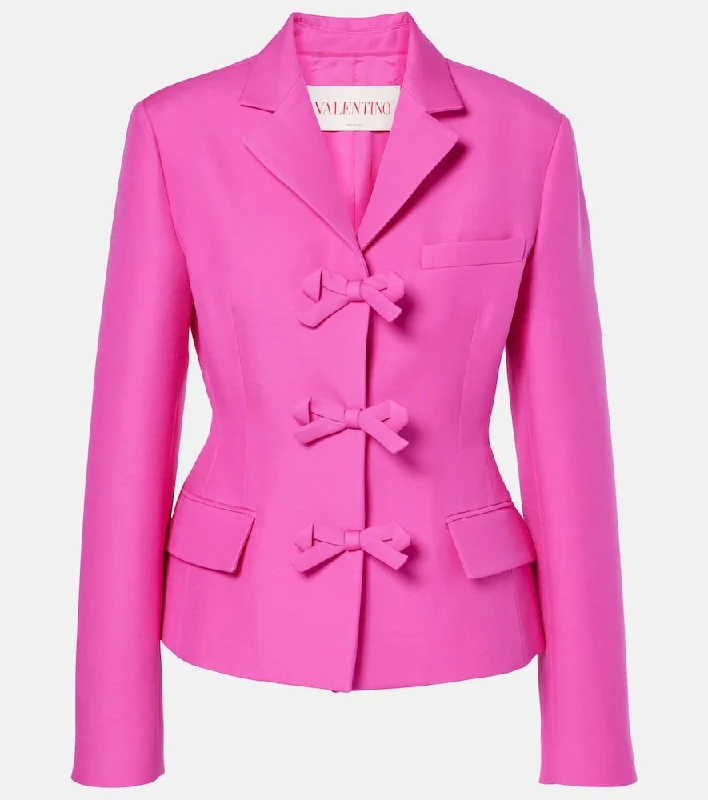 Valentino Crepe Couture bow-detail jacket Oversized Jacket Tailored Jacket Straight Jacket Valentino Crepe Couture bow-detail jacket Oversized Jacket Tailored Jacket Straight Jacket