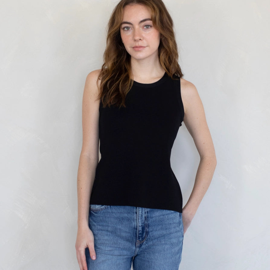 Sleeveless Knit Tank print tank top