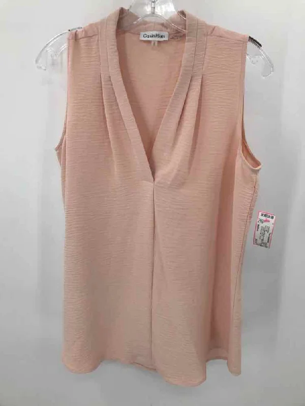 Pre-Owned Calvin Klein Pink Size Medium Tank Top yoga tank top