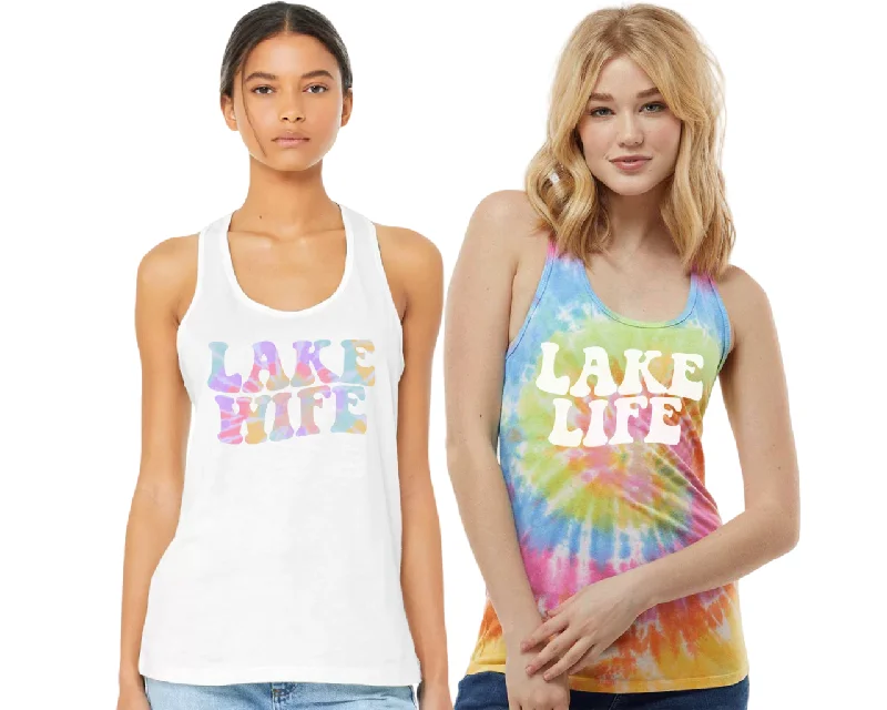Bachelorette Party Tie Dye Tank Tops, Lake Life, Lake Wife, Retro Bridal Party Tank, Girls Trip, cozy tank top Bachelorette Party Tie Dye Tank Tops, Lake Life, Lake Wife, Retro Bridal Party Tank, Girls Trip, cozy tank top