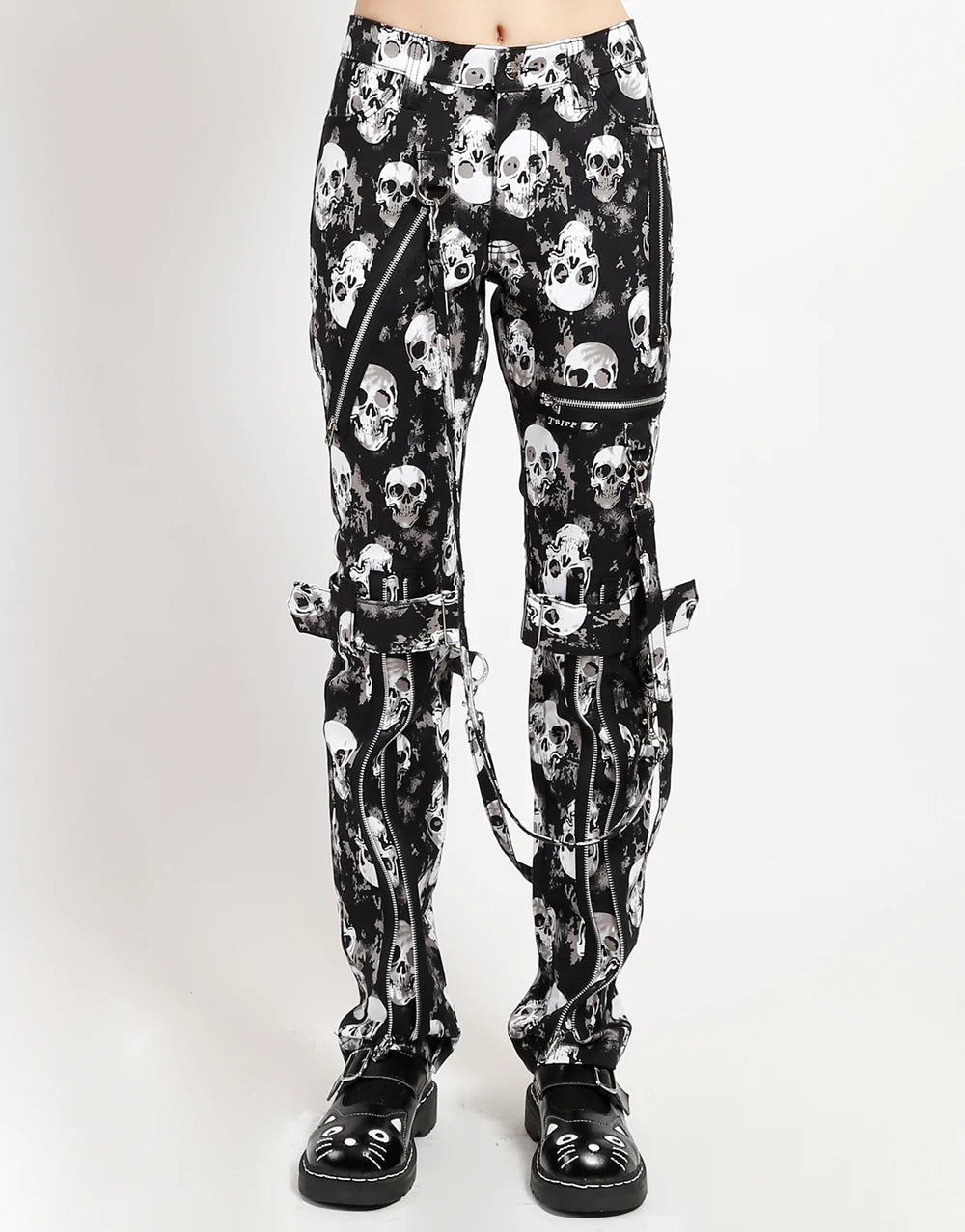 UNISEX Shadow Skull Bondage Pant Classic Straight-Leg Pants
