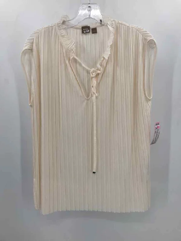 Pre-Owned Boss Ivory Size Small Tank Top workout tank top