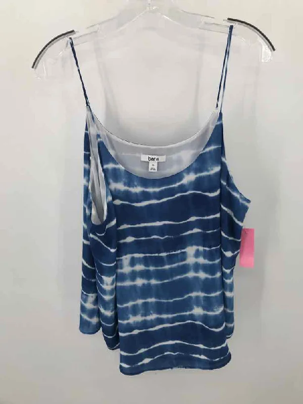 Pre-Owned Bar III Blue Size XL Tank Top cold shoulder tank
